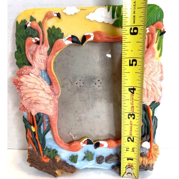 Pink Flamingo Photo Frame 3D Picture Flock Tropical Family Beach Cruise Vacation - Picture 7 of 10